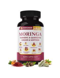 Cápsulas de Moringa 13 en 1 Vivcmin - Suplemento Herbal 120 Unidades