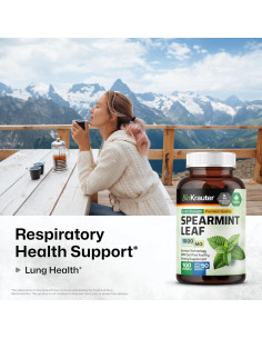 Cápsulas de Menta Verde BIO KRAUTER 1000 mg - 100 Unidades - Suplemento Vegano Digestivo 2