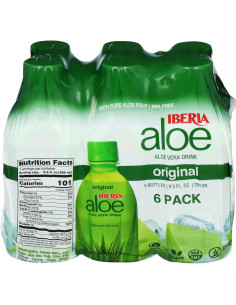 Bebida de Jugo de Aloe Vera Iberia Original 280 ml - Paquete de 6 2