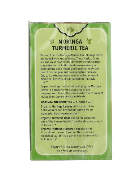 Té Herbal Orgánico de Moringa y Cúrcuma Herbal Cup - 16 Bolsitas Té Herbal Orgánico de Moringa y Cúrcuma Herbal Cup - 16 Bolsitas