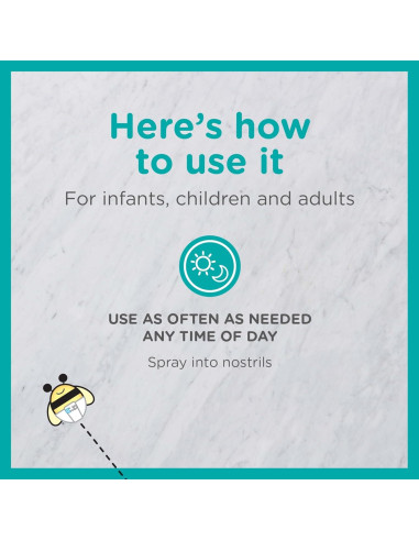 Mist nasal salino Zarbee 89 ml con aloe para todas las edades