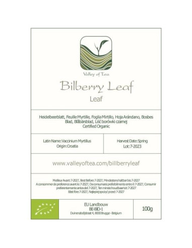 Té de Arándano Orgánico a Granel - Valley of Tea - 100g