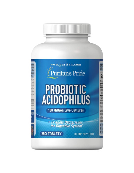 Suplemento Probiotico Acidophilus Puritan's Pride 250 Tabletas Suplemento Probiotico Acidophilus Puritan's Pride 250 Tabletas