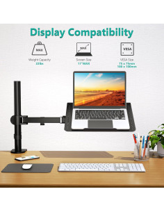 Soporte de Escritorio WALI para Laptop hasta 43 cm Ajustable 2