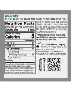 Mentitas sin Azúcar Breath Savers Espearmint 8 Latas 36g 2