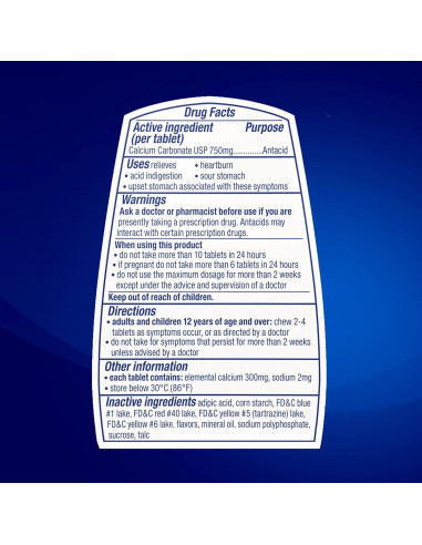 Tabletas Masticables TUMS Antiácido Extra Fuerte 330 Unidades