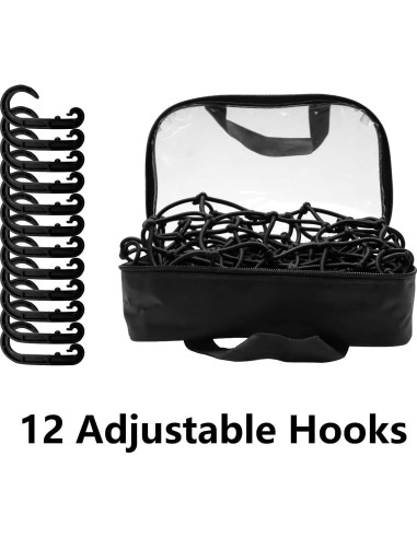 Red de Carga Funmit 56x96 cm con 12 Ganchos Ajustables