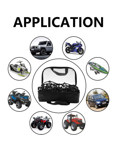 Red de Carga Funmit 56x96 cm con 12 Ganchos Ajustables