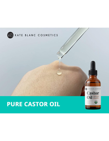 Aceite de Ricino Orgánico Kate Blanc 59ml - Hidratante Cabello y Piel