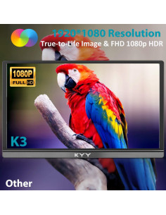 Monitor Portátil KYY K3 15.6" FHD 1080P USB-C HDMI 2