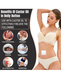 Paquete de 54 Piezas de Aceite de Ricino Autoadhesivo Orgánico 2