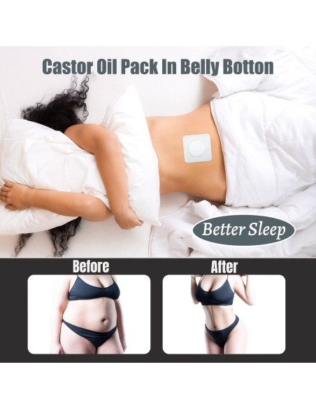 Paquete de 54 Piezas de Aceite de Ricino Autoadhesivo Orgánico