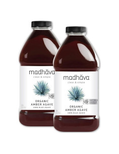 Néctar de Agave Orgánico Madhava Ámbar 1364ml (Paquete de 2)