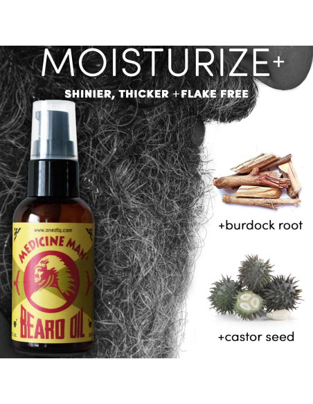 Aceite para Barba Antipicazón Medicine Man 59 ml - 100% Natural