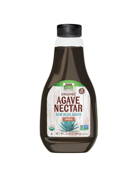 Néctar de Agave Ámbar Orgánico NOW Foods 686 ml Bajo Glucémico