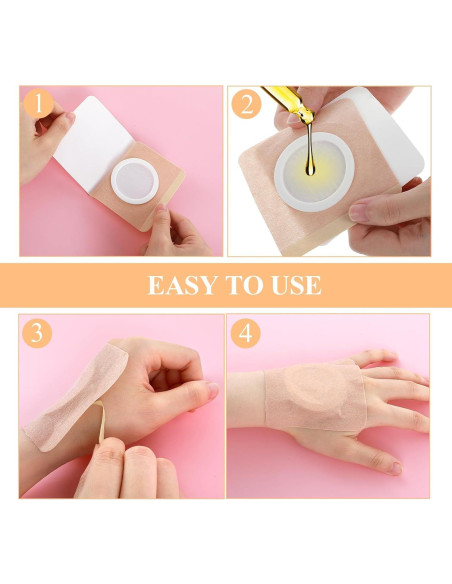 50 Parches de Aceite de Ricino Autoadhesivos 8x8cm CIATBYYJ