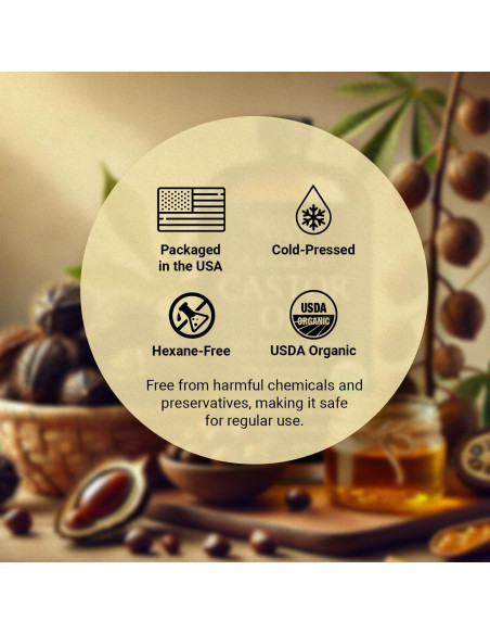 Aceite de Ricino Orgánico Soulspa Puro 473 ml - Crecimiento Cabello y Piel