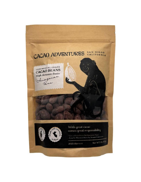 Frijoles de Cacao Enteros Crudos Cacao Adventures 0.45 kg