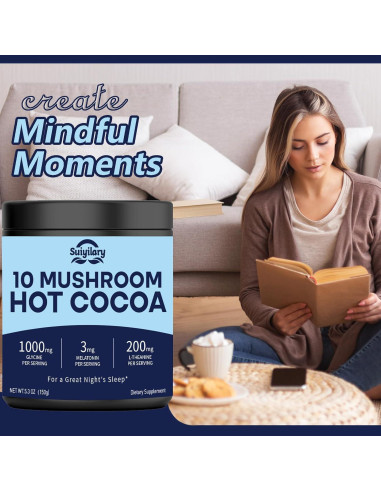 Cacao Caliente de Champiñones Suiyilary 15 Porciones Sin Azúcar