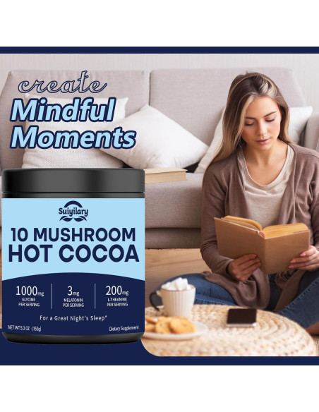 Cacao Caliente de Champiñones Suiyilary 15 Porciones Sin Azúcar