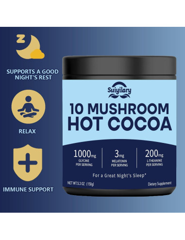 Cacao Caliente de Champiñones Suiyilary 15 Porciones Sin Azúcar