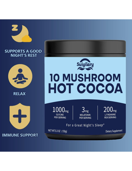 Cacao Caliente de Champiñones Suiyilary 15 Porciones Sin Azúcar
