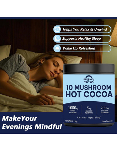 Cacao Caliente de Champiñones Suiyilary 15 Porciones Sin Azúcar