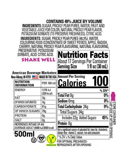 Jarabe Infundido de Pera Espinosa Reál - 3 Botellas de 500 ml