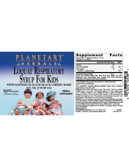 Jarabe Respiratorio para Niños Planetary Herbals 118 ml