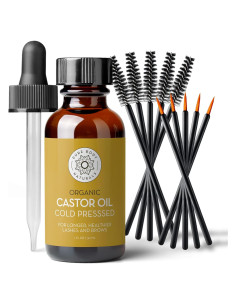 Aceite de Ricino Orgánico Pure Body Naturals 29.57 ml - Crecimiento Pestañas y Cejas