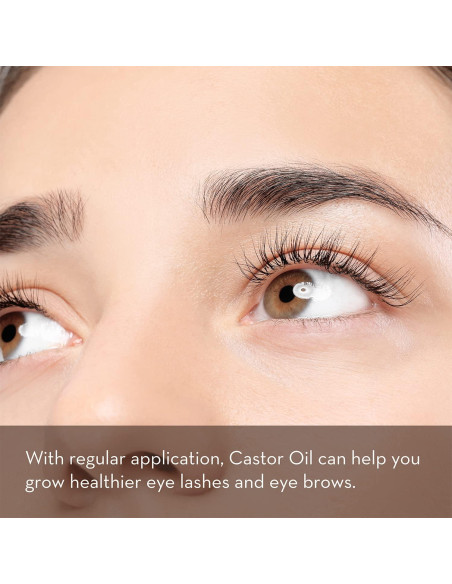 Aceite de Ricino Orgánico Pure Body Naturals 29.57 ml - Crecimiento Pestañas y Cejas