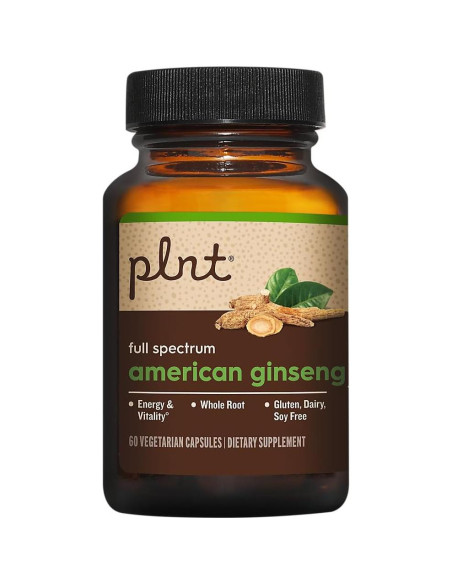 Ginseng Americano plnt - Raíz Completa 60 Cápsulas Veganas