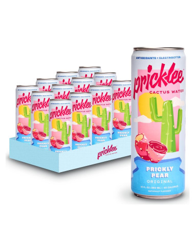 Agua de Cactus Higo Chumbo Pricklee - 144 Onzas - Natural