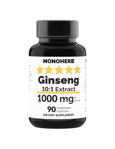 Extracto de Ginseng 1000 mg - 90 Cápsulas Vegetarianas