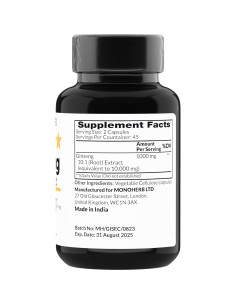 Extracto de Ginseng 1000 mg - 90 Cápsulas Vegetarianas 2