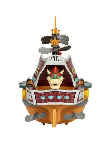 Barco Aéreo Deluxe Bowser Jakks con Figura de Mario 6.35 cm