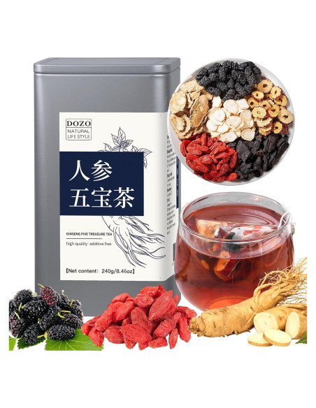 Té Herbal DOZO Ginseng Cinco Tesoros 250g - 25 Bolsas