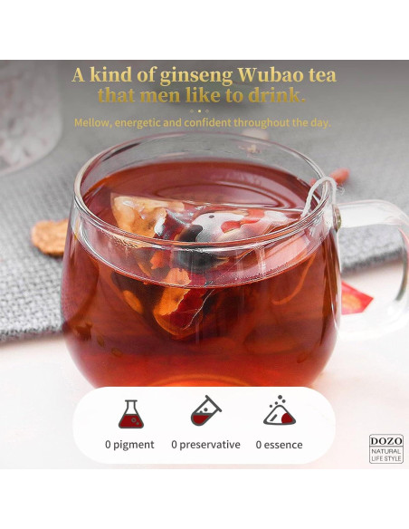 Té Herbal DOZO Ginseng Cinco Tesoros 250g - 25 Bolsas