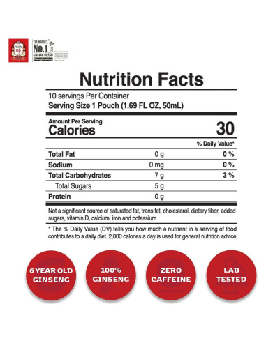 Bebida Energizante de Ginseng Rojo CheongKwanJang 60 Bolsitas
