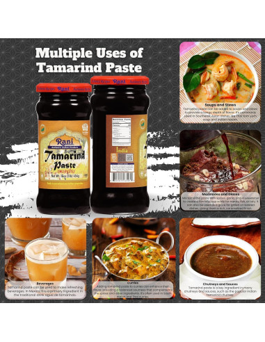 Pasta de Tamarindo Rani 454g - 100% Natural, Vegano, Sin Gluten