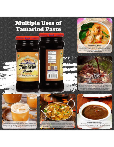 Pasta de Tamarindo Rani 454g - 100% Natural, Vegano, Sin Gluten