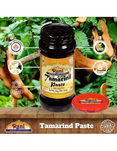 Pasta de Tamarindo Rani 454g - 100% Natural, Vegano, Sin Gluten