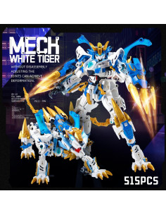Bloques de Construcción Mech NEW JIAQI Tigre Blanco 515 Piezas 2