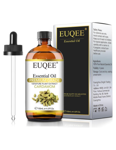 Aceite Esencial de Cardamomo 118 ml EUQEE - Botella con Gotero