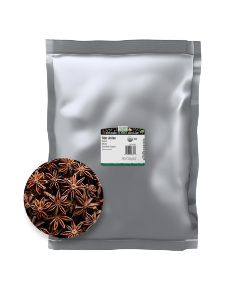 Anís Estrella Orgánico Entero Frontier Co-op 453g - Vainas Secas