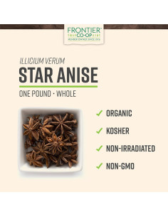 Anís Estrella Orgánico Entero Frontier Co-op 453g - Vainas Secas 2