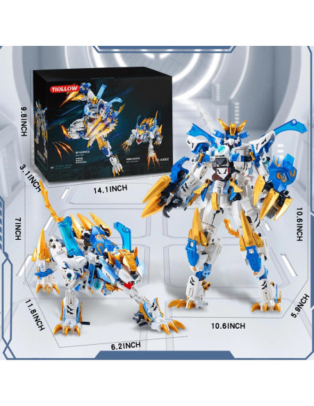 Bloques de Construcción Mech NEW JIAQI Tigre Blanco 515 Piezas