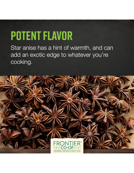 Anís Estrella Orgánico Entero Frontier Co-op 453g - Vainas Secas