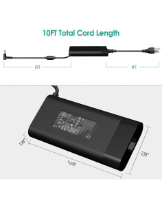 Cargador de Laptop MOLIDZ 200W Compatible con HP Omen Zbook 2