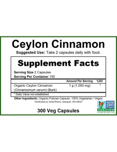 Cápsulas de Canela de Ceilán GreenPacks 300 Unidades Orgánicas 2